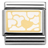 Nomination Classic Gold Enamel White Interlocking Hearts Charm SALE
