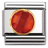 Nomination Classic Gold Round Orange CZ Charm SALE