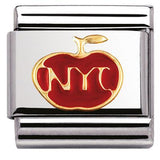 Nomination Classic Gold Enamel NYC New York The Big Apple Charm