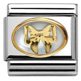 Nomination Classic Gold White Mother of Pearl with Bow Charm SALE