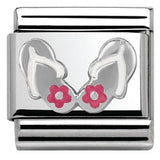 Nomination Classic Silver Enamel Flip Flops Charm