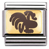 Nomination Classic Gold Enamel Grey Chinese Zodiac Rooster Charm SALE
