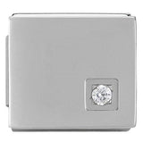 Nomination Steel Ikon Polished White CZ Asymmetric Charm SALE