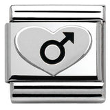 Nomination Classic Silver Male Symbol Heart Charm SALE