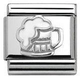 Nomination Classic Silver Enamel Beer Tankard Stein Charm