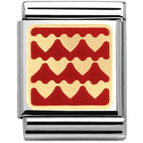 Nomination Big Size Gold Enamel Red Hearts Charm SALE