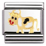 Nomination Classic Gold Enamel Cow Charm