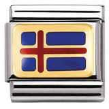 Nomination Classic Gold Enamel Iceland Flag Charm