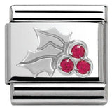 Nomination Classic Silver CZ Red Holly Charm