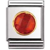 Nomination Big Size Gold Round Orange CZ Charm SALE