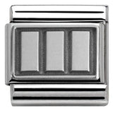 Nomination Classic Silver Rectangle Link Pattern Charm SALE