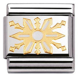 Nomination Classic Gold Enamel Snowflake Enamel Charm