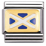 Nomination Classic Gold Enamel Scotland Flag Charm