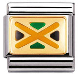 Nomination Classic Gold Enamel Jamaica Flag Charm