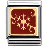 Nomination Big Size Gold Enamel Christmas Snowflake Charm SALE