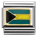 Nomination Classic Gold Enamel Bahamas Flag Charm