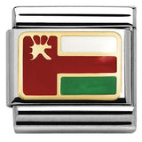 Nomination Classic Gold Enamel Oman Flag Charm