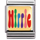 Nomination Big Size Gold Enamel Rainbow Hippie Charm SALE