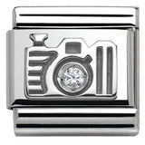 Nomination Classic Silver CZ Camera Charm