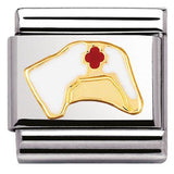 Nomination Classic Gold Enamel Nurse Hat Charm