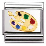 Nomination Classic Gold Enamel Artists Palette Charm
