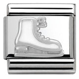 Nomination Classic Silver Enamel Christmas Ice Skate Charm