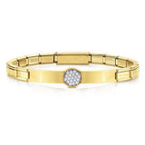 Nomination Trendsetter Circle Bracelet, Stainless Steel Gold PVD CZ