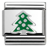 Nomination Classic Silver Enamel Christmas Tree Charm