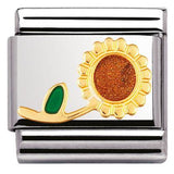 Nomination Classic Gold Enamel Sunflower Charm