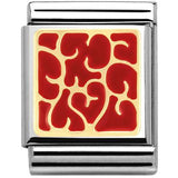 Nomination Big Size Gold Enamel Red Filigree Hearts Charm SALE