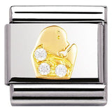 Nomination Classic Gold CZ Zodiac Virgo Charm