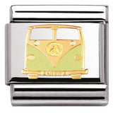 Nomination Classic Gold Enamel Camper Van Charm