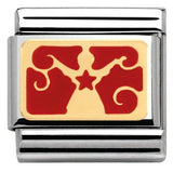 Nomination Classic Gold Enamel Christmas Red Angel Charm SALE