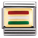 Nomination Classic Gold Enamel Hungary Flag Charm