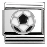 Nomination Classic Silver Enamel Football Charm