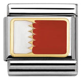 Nomination Classic Gold Enamel Bahrain Flag Charm