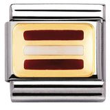 Nomination Classic Gold Enamel Latvia Flag Charm