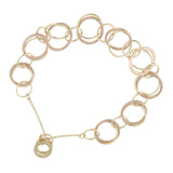 9ct Yellow and Rose Gold Echo Circle Link Bracelet SALE