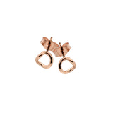 9ct Rose Gold Curb Twist Stud Earrings