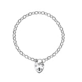 Silver Childs Round Belcher 2 Padlock Bracelet