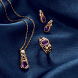 Clogau Royal Clogau 9ct Gold Amethyst Delphinium Ring SALE