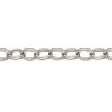 9ct White Gold Oval Belcher 2.5 Bracelet