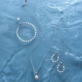 Clogau Nature's Wonder Silver Pearl Beachcomber Drop Earrings