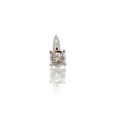 18ct White Gold Diamond Solitaire Brilliant Cut Illusion Pendant 0.05ct