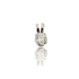 18ct White Gold Diamond Solitaire Brilliant Cut Four Claw Pendant 0.20ct