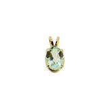 9ct Yellow Gold Green Beryl Claw Set Pendant