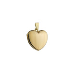 9ct Yellow Gold Plain Puffed Heart Locket