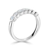 Platinum Diamond Ten Stone Bezel Set Ring 0.30ct