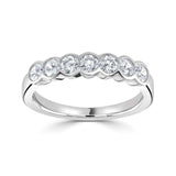 Platinum Diamond Ten Stone Bezel Set Ring 0.30ct