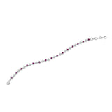18ct White Gold Ruby Diamond Quatrefoil Bracelet SALE